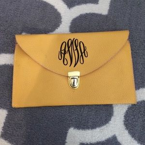Monogrammed clutch